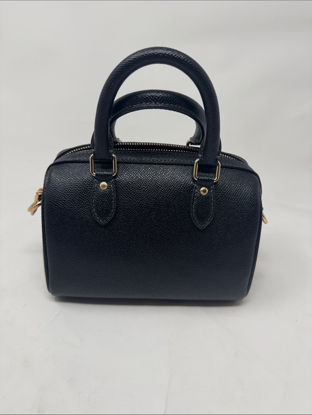 Coach Black Mini Leather Satchel with Gold Hardware - Picture 4 of 6